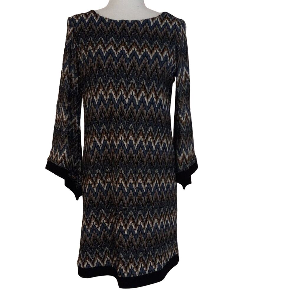 Emma & Michelle Trumpet Sleeve Dress